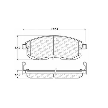 Centric Parts Posi-Quiet Ext. Wear Pad, 106.08150 106.08150